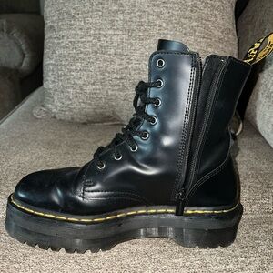 Dr. Martens Black Leather Jadon Platform Boots